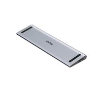 UNITEK uHUB15+ Estación Dock USB-C Triple 4K KVM, Conmutador de Doble Host, Salida Triple 4K (2× HDMI + DP), Carga Power Delivery 100W, Ethernet Gigabit, Puertos USB-A/USB-C, SD/TF, Audio