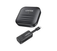 UNITEK Kit Extensor HDMI Inalámbrico USB-C, transmisión inalámbrica 1080p@60Hz hasta 50 m, Doble Banda 2,4G/5G, Modo Espejo y extendido, Plug and Play para portátil, TV y proyector