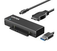 UNITEK Y-1039 adaptador de cable USB 3.0 SATA Negro - Adaptador para cable (USB 3.0, SATA, Male connector / Female connector, Negro)