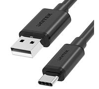 Unitek Y-C481BK Y-C481BK - Cable USB-C corto (50 cm, USB 2.0, carga rápida 3.0, carga y transferencia de datos y corriente, rendimiento: 480 Mbps/PVC/negro)