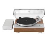 Unitra GSH-801 Edmund plata / nogal americano - Tocadiscos de vinilo, Manual, MC, Tracción directa, Discos de vinilo, Discos de 45 RPM