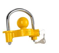 UNITRAILER Cierre de Seguridad para Enganche de Remolque de 50 mm, Antirrobo Universal de 150x130 mm con 2 Llaves para Evitar el Enganche No Autorizado