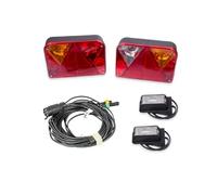 UNITRAILER DOBPLAST Kit de Pilotos Traseros DPT35 y Luces de Posición LED DPT15 para Remolque con Arnés Eléctrico MANTES de 7m Enchufe 7 Pines 12V Instalación de Luces Segura