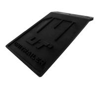 UNITRAILER Juego de Dos faldillas antibarro de Goma curvadas para Remolque y Coche 185 x 233 mm Protector contra Salpicaduras Resistente Intemperie Accesorios vehículos
