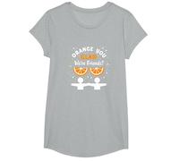 Unity Day Orange You Glad We're Friends? Divertido Regalo de Juego de Palabras Camiseta, Niñas, Gris Jaspeado, XS