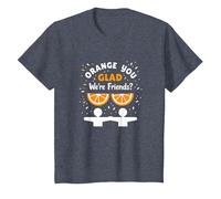 Unity Day Orange You Glad We're Friends? Divertido Regalo de Juego de Palabras Camiseta, Niños, Azul Jaspeado, 3 años