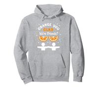 Unity Day Orange You Glad We're Friends? Divertido Regalo de Juego de Palabras Sudadera con Capucha, Unisex para Adultos, Gris Jaspeado, L