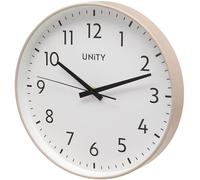Unity Reloj de Pared, Fradley, Barrido silencioso, Moderno, marrón Moca, 30 cm
