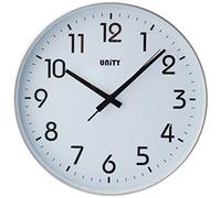 Reloj de Pared Unity, Fradley, Barrido Silencioso, Moderno, Plateado, 30 cm