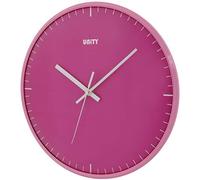 Unity Reloj de Pared, Lente abovedada Galaxy, Rosa, Barrido silencioso, 30 cm