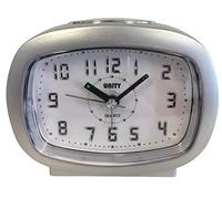 Unity Reloj Despertador Beep, Luz LED, Plateado, 9 x 7,5 x 4,5 cm