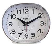 Unity Reloj Despertador con Campana, Blanco, 10,5 x 10 x 7 cm