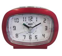 Unity Reloj Despertador con pitido, luz LED, Rojo, 9 x 7,5 x 4,5 cm