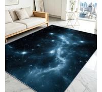 Univers Fantastique Alfombra antideslizante 160 x 230 cm Suave Alfombra, para sala de estar, dormitorio, comedor, galaxia, nebulosa, estrellas, moderna, lavable, pelo Ras, lavable, pelo corto, moqueta