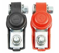 Universal 1 par útil abrazadera de Cable de batería positiva negativa abrazadera de Cable de batería de cobre estañado segura for autocaravana