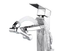 Universal 1080° Rotation Extender Faucet Aerator Plastic Splash Filter Kitchen Washbasin Faucets Bubbler Nozzle Robotic Arm(Adaptor Kit)