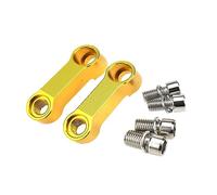 Universal 10MM Motocicleta Espejos Retrovisores Extensión Riser Extender Adaptador Para SUZUKI GSR400 GSR600 GSR750 GSF650(Oro)