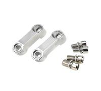 Universal 10MM Motocicleta Espejos Retrovisores Extensión Riser Extender Adaptador Para SUZUKI GSR400 GSR600 GSR750 GSF650(Plata)