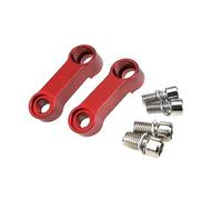 Universal 10MM Motocicleta Espejos Retrovisores Extensión Riser Extender Adaptador Para SUZUKI GSR400 GSR600 GSR750 GSF650(Red)