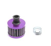 Universal 12mm Filtro De Aire Del Coche Ventilación Cárter Válvula Cubiertas Vástago Entrada Fría Aire Manguera Admisión(Purple)
