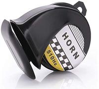 Universal 12V 130dB Loud Motorcycle Truck Car Snail Air Horn Siren Waterproof (Negro)