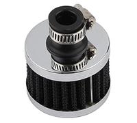 Universal 13mm 0.5 in Filtro de aire Kit de filtro de entrada de aire frío Cubierta de ventilación del cárter Respiradero Auto Mini Limpiador de filtro de entrada de aire de aceite(plata)