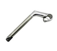 Universal 25,4mm * 22,2mm Aleación De Aluminio Cuello Cisne Longitud Del Vástago 75 * 220mm Accesorios Elevadores Manillar Bicicleta Moto Elevador Manillar(Plata)