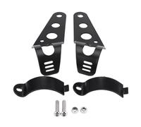 Universal 33-45mm Motorcycle Headlight Mount Brackets, Fork Tube Clamp Kit Clamp Fork Ear for Chopper Cafe Racer (Black)