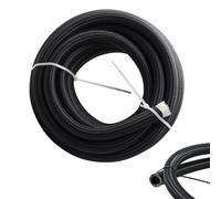 Universal 4/6/8/10AN Línea de combustible CPE Manguera de combustible 3/10/16/20FT Transmisión de aceite refrigerante Líneas Nylon trenzado de acero inoxidable manguera línea de combustible (negro