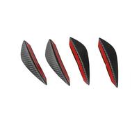 Universal 4/6 Uds Parachoques Delantero Decoración Labios Difusor Divisor Aletas Alerón Cuerpo Canards Valence Chin Coche Tuning Canard Decor(4PCS Fiber)
