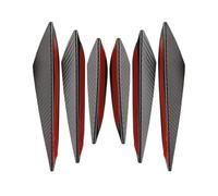 Universal 4/6 Uds Parachoques Delantero Decoración Labios Difusor Divisor Aletas Alerón Cuerpo Canards Valence Chin Coche Tuning Canard Decor(6PCS Fiber)