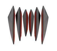 Universal 4/6 Uds Parachoques Delantero Decoración Labios Difusor Divisor Aletas Alerón Cuerpo Canards Valence Chin Coche Tuning Canard Decor(6PCS Black)