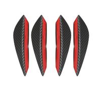 Universal 4/6 Uds Parachoques Delantero Decoración Labios Difusor Divisor Aletas Alerón Cuerpo Canards Valence Chin Coche Tuning Canard Decor(4PCS Fiber)