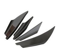 Universal 4 Uds Parachoques Delanteros Juego Alerones Tira Fibra Parachoques Delantero Automático Cuerpo Labio Canards Divisor Kits Ajuste Accesorios(Fiber)