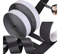 Universal 5m autoadhesivo cinta de velcro hedgehog 2.5cm negro