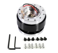 Universal 6 Hole Bolt Ball Steering Wheel Quick Release Hub Adapter Snap Off Boss Kit Black E2U~01