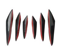 Universal 6 Unids/Set Parachoques Delantero Decoración Labios Difusor Divisor Aletas Cuerpo Alerón Canards Alas Barbilla Coche Afinación Canard(Gloss Black)