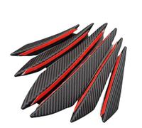 Universal 6 Unids/Set Parachoques Delantero Decoración Labios Difusor Divisor Aletas Cuerpo Alerón Canards Alas Barbilla Coche Afinación Canard(Fiber Black)