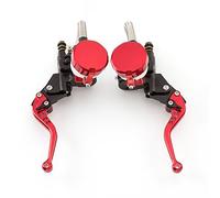 Universal 7/8" 22mm Motorcycle Master Cylinder Dual Hydraulic Brake Clutch Lever Reservoir Pump Set for 125cc-600cc Kawasaki Honda Suzuki Yamaha Ducati Aprilia Buell Hyosung Husqvarna Triumph