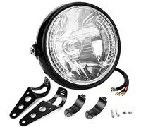 Universal 7 Inch Motorbike Headlight with Bracket for Running Turn Signals Motorcycle headlamp Conversion headlamps Suitable for Motorbike Headlight Replacement