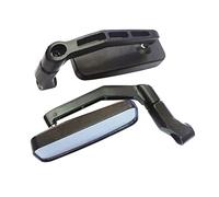 Universal 8mm/10mm Lado De Motocicleta Espejo De Cristal Azul Scooter E-Bike Espejos Retrovisores Electrombile Espejo Convexo Lateral Trasero(Negro)