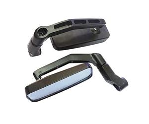 Universal 8mm/10mm Lado De Motocicleta Espejo De Cristal Azul Scooter E-Bike Espejos Retrovisores Electrombile Espejo Convexo Lateral Trasero(Negro)