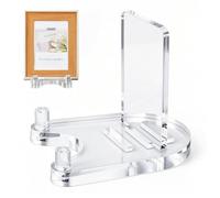 Universal Acrylic Display Stand, Adjustable Folding Easel, High Transparency Finish with Secure Grip, Heavy Duty Storage Rack with Modern Style, Desktop Accessory for Photo Albums and Greeting Cards