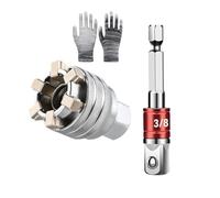 Universal Adjustable Socket Wrench with Adapter,3/8 Inch Hex Wrench Adapter Kit,Multi-Function Universal Sockets Wrenchs Tool,Be Used For Maintenance Socket,Torque Wrenchs & Power Drill (Set2)