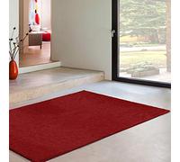 Universal Alfombra Pelo Corto Velur Liso, 100% Polipropileno, Rojo, 60 x 250 cm, 63337