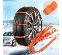 Universal Anti-Skid Snow Tire Chains,Portable Emergency Wheel Cable Ties for Cars SUVs Trucks,Reusable Winter Safety Non-Slip Tire Straps for Muddy Roads and Winter Driving (40)