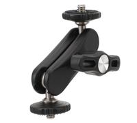 Universal Articulating Arm with Dual Ball Head, 360 Degree Rotation Aluminum Alloy Arm, CNC Machined Adjustable Mount with 1/4 Inch Screw for Camera Fill Light Monitor