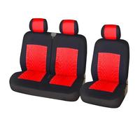 Universal Asiento Coche Compatible Con La Mayoría Coches Camiones Furgonetas Compatible Con Para Transporter Para Master 3 Plazas Asientos De Coche(RED)