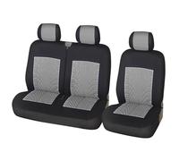Universal Asiento Coche Compatible Con La Mayoría Coches Camiones Furgonetas Compatible Con Para Transporter Para Master 3 Plazas Asientos De Coche(GRAY)