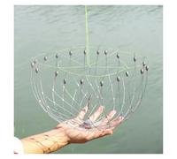 Universal Automatic Crab Trap, Self-Closing & Collapsible Steel Wire Fishing Net Cage, Wide Entry for Saltwater and Freshwater Outdoor Fishing Accessories(72cm-20 Steel)